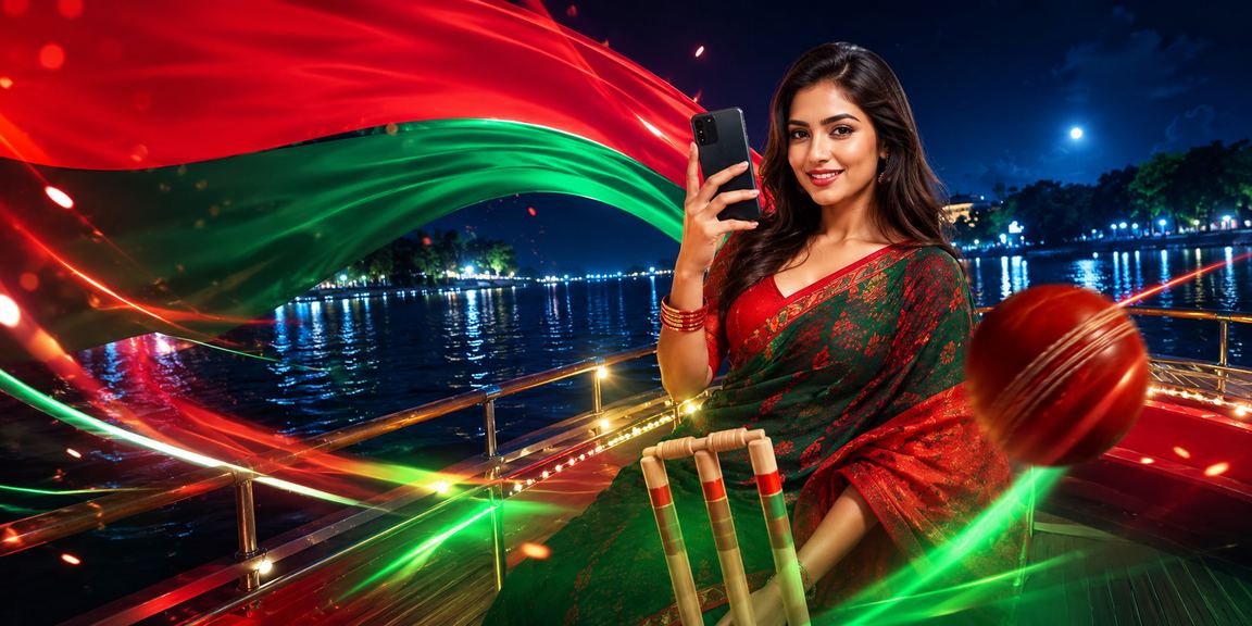 কুমিল্লায় লাল-সবুজ পতাকার সামনে ক্রিকেট বেটিং ভাউচার ব্যবহার করছেন বাংলাদেশি