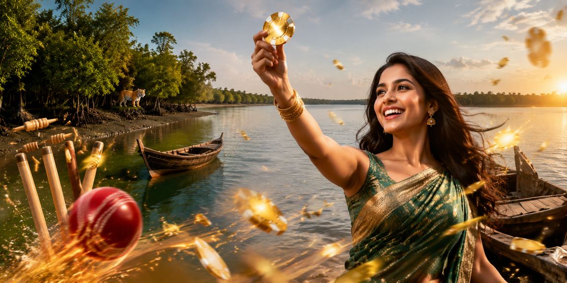 সুন্দরবনের পটভূমিতে ক্রিকেট বেটিং করছেন বাংলাদেশি মডেল